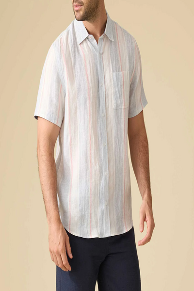 Brent Stripe Linen Blend Shirt