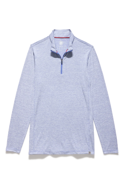 Journey Johnston Spacedye Striped 1/4 Zip Performance Mock Neck