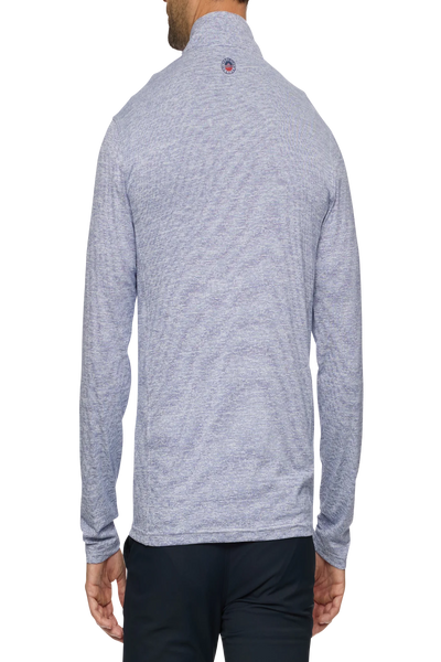 Journey Johnston Spacedye Striped 1/4 Zip Performance Mock Neck