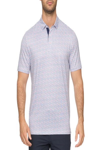 Lakewood Arrow Geo Print Performance Polo