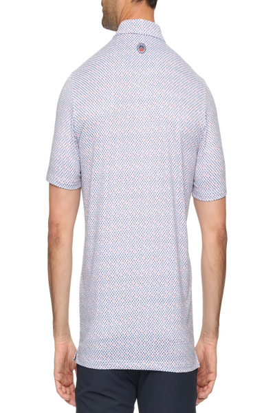 Lakewood Arrow Geo Print Performance Polo
