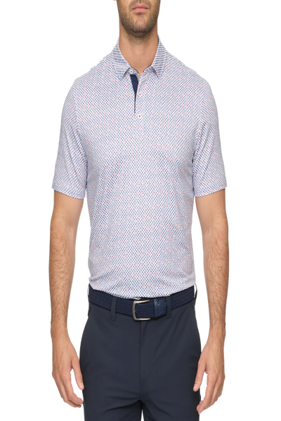 Lakewood Arrow Geo Print Performance Polo