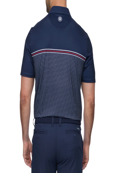 Lynbrook Blocked Stripe Performance Polo