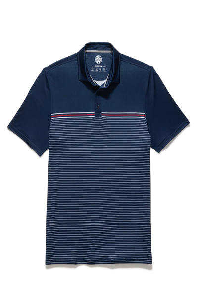Lynbrook Blocked Stripe Performance Polo