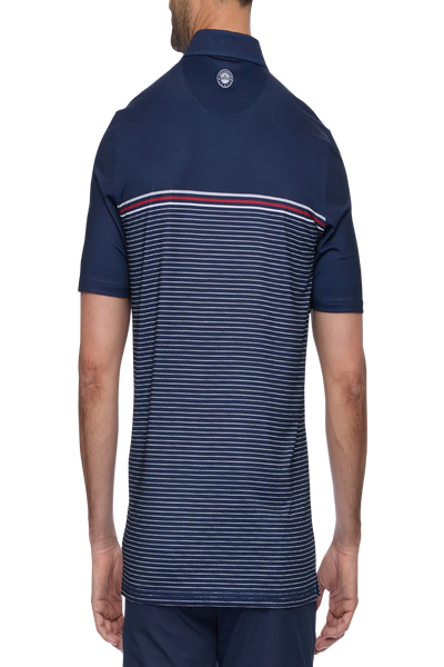 Lynbrook Blocked Stripe Performance Polo