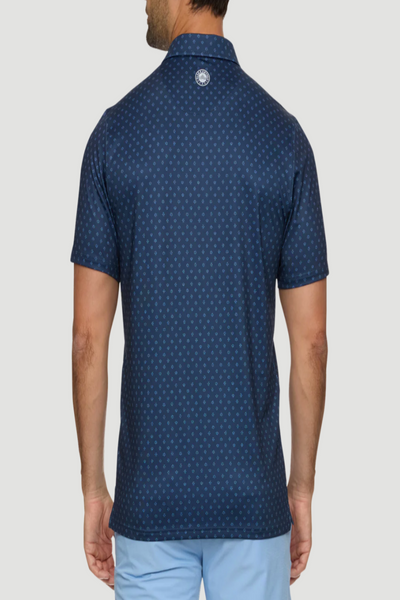 Sienna Simple Leaf Print Performance Polo