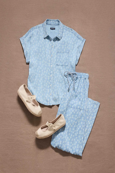 Siena Bleach Print Dolman Shirt