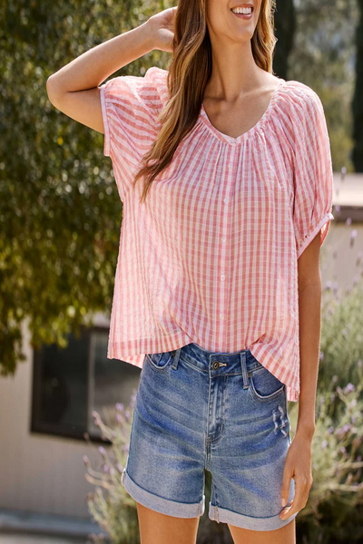 Carolina Pucker Peasant Blouse