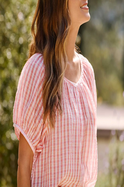 Carolina Pucker Peasant Blouse