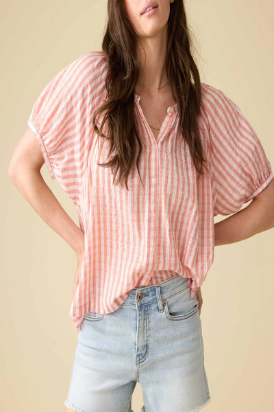 Carolina Pucker Peasant Blouse