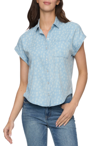 Siena Bleach Print Dolman Shirt