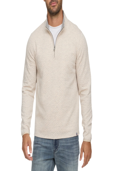 Bradner Super Soft Quilted 1/4 Zip Mock Neck