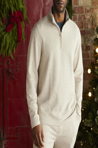 Bradner Super Soft Quilted 1/4 Zip Mock Neck