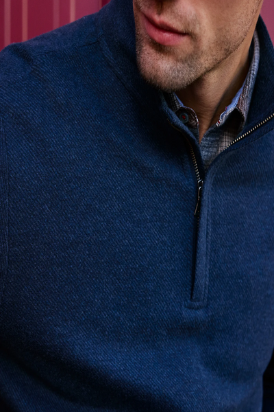 Hero Solid Twill 1/4 Zip Mock Neck