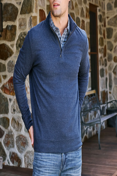 Hero Solid Twill 1/4 Zip Mock Neck