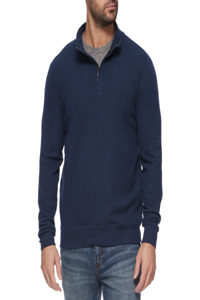 Hero Solid Twill 1/4 Zip Mock Neck