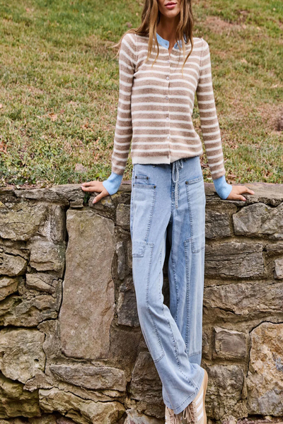 Marietta Contrast Stripe Cardigan