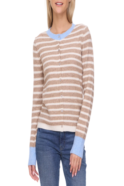 Marietta Contrast Stripe Cardigan