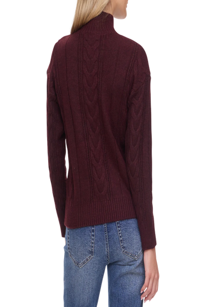 Opal Cable Turtleneck Sweater