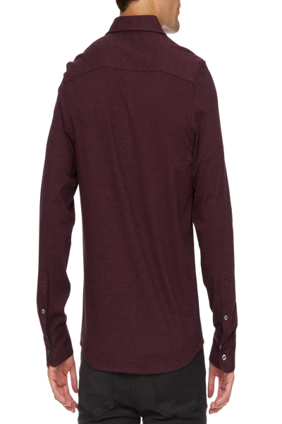 Hero Solid Twill Knit Flannel Shirt