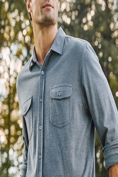 Hero Solid Twill Knit Flannel Shirt