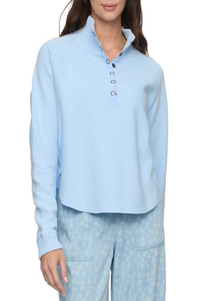 Adriana Snap Front Washed Pullover