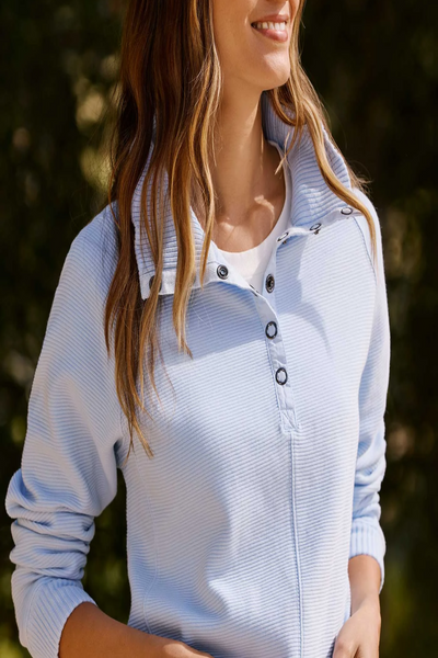 Adriana Snap Front Washed Pullover