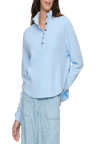 Adriana Snap Front Washed Pullover