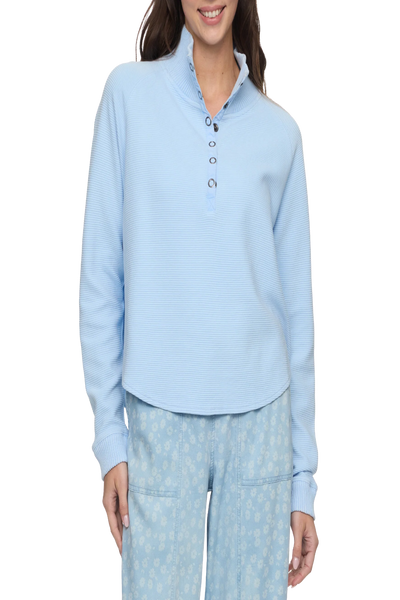 Adriana Snap Front Washed Pullover