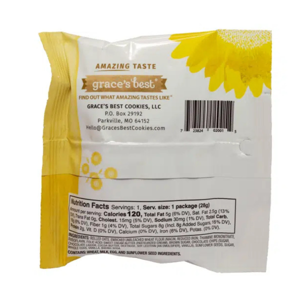 Sunflower Seed and Chocolate Chip Cookies 1oz Bag