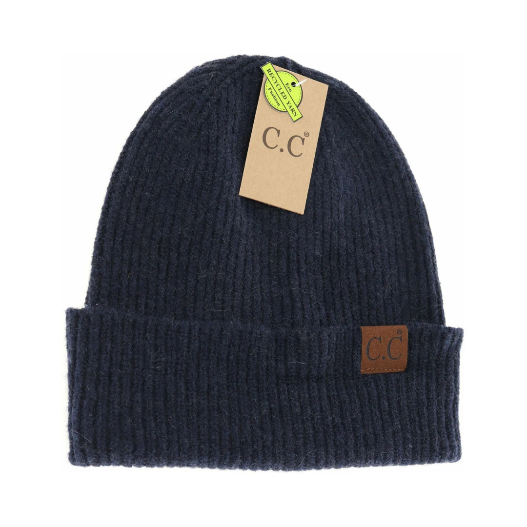 C.C Unisex Soft Ribbed Cuff Beanie