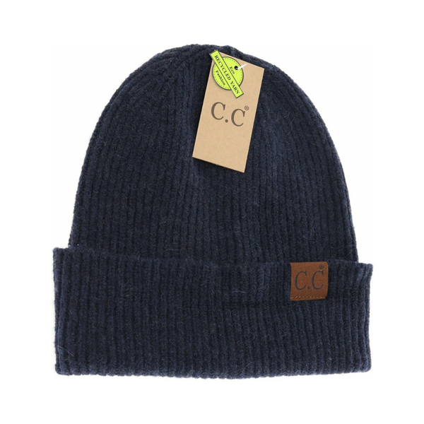 C.C Unisex Soft Ribbed Cuff Beanie