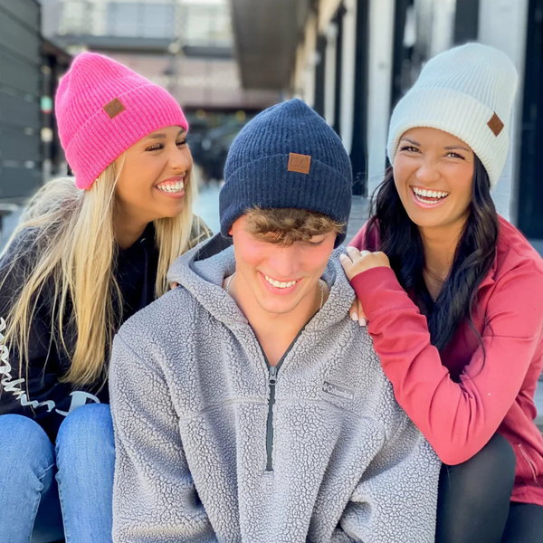 C.C Unisex Soft Ribbed Cuff Beanie