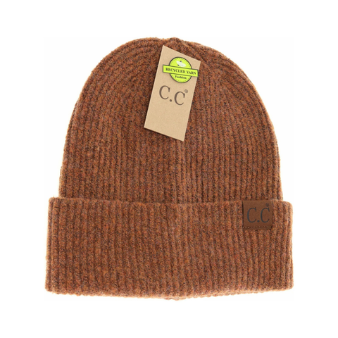 C.C Unisex Soft Ribbed Cuff Beanie