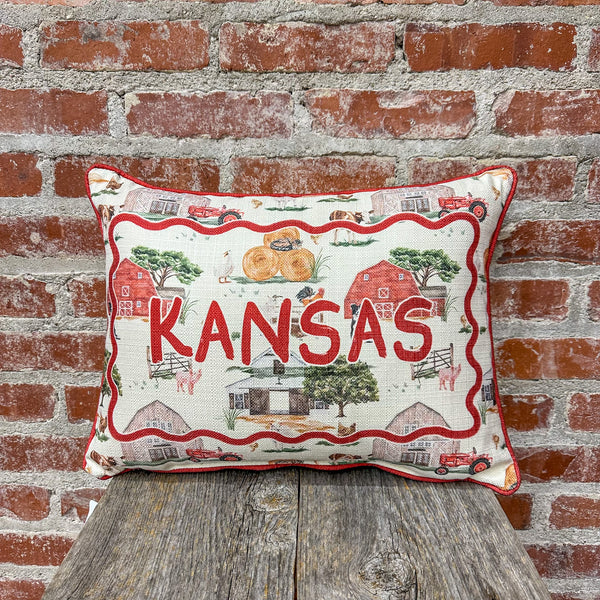 Kansas Farm Pattern Pillow