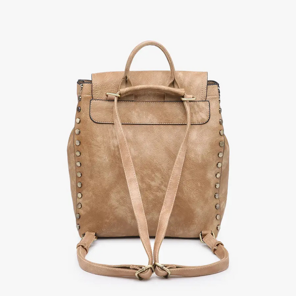 Jen & Co Bex Distressed Studded Backpack Bag