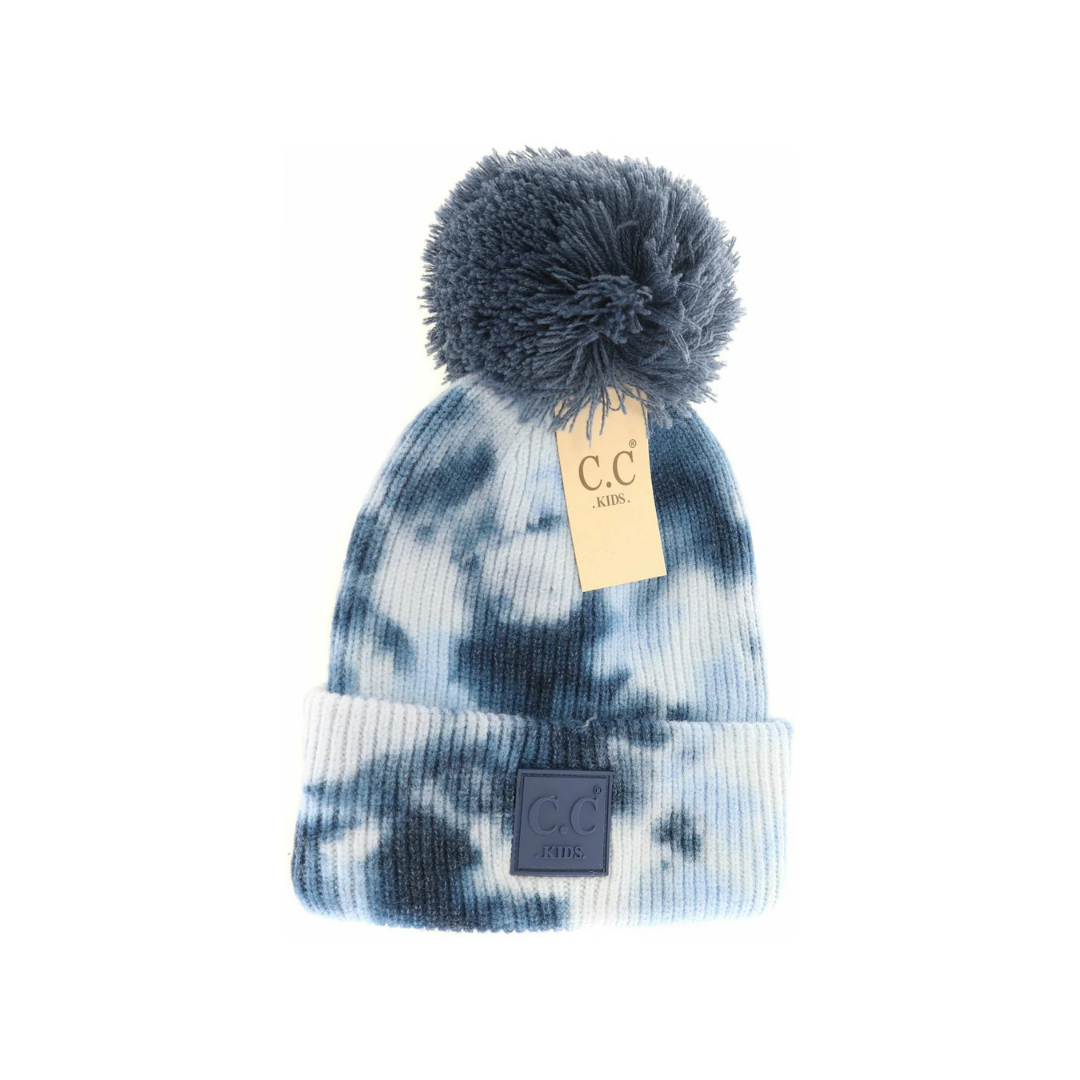 C.C Kids Tie Dye Pom Beanie