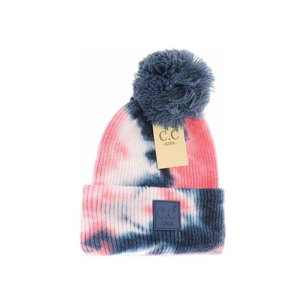 C.C Kids Tie Dye Pom Beanie
