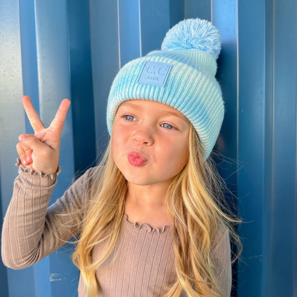 C.C Kids Tie Dye Pom Beanie