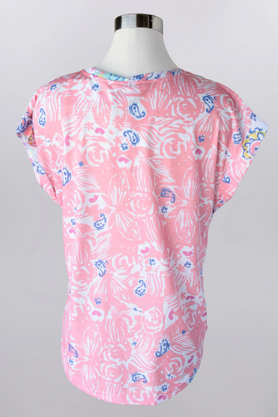 Float Paisley Print Knit Top