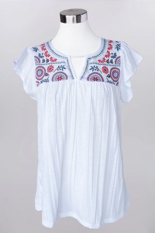 Silver Springs Peasant Top