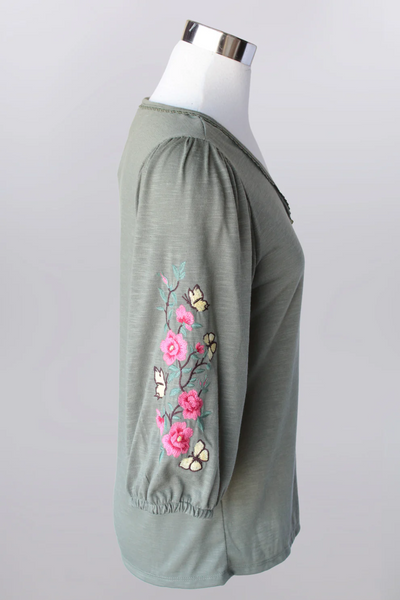 Echo Boho Peasant Knit Top