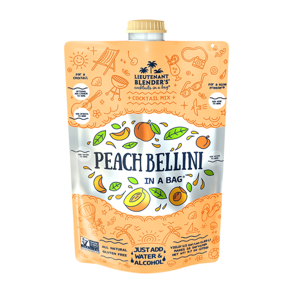 Lieutenant Blender's Cocktail Mixes - Peach Bellini in a Bag