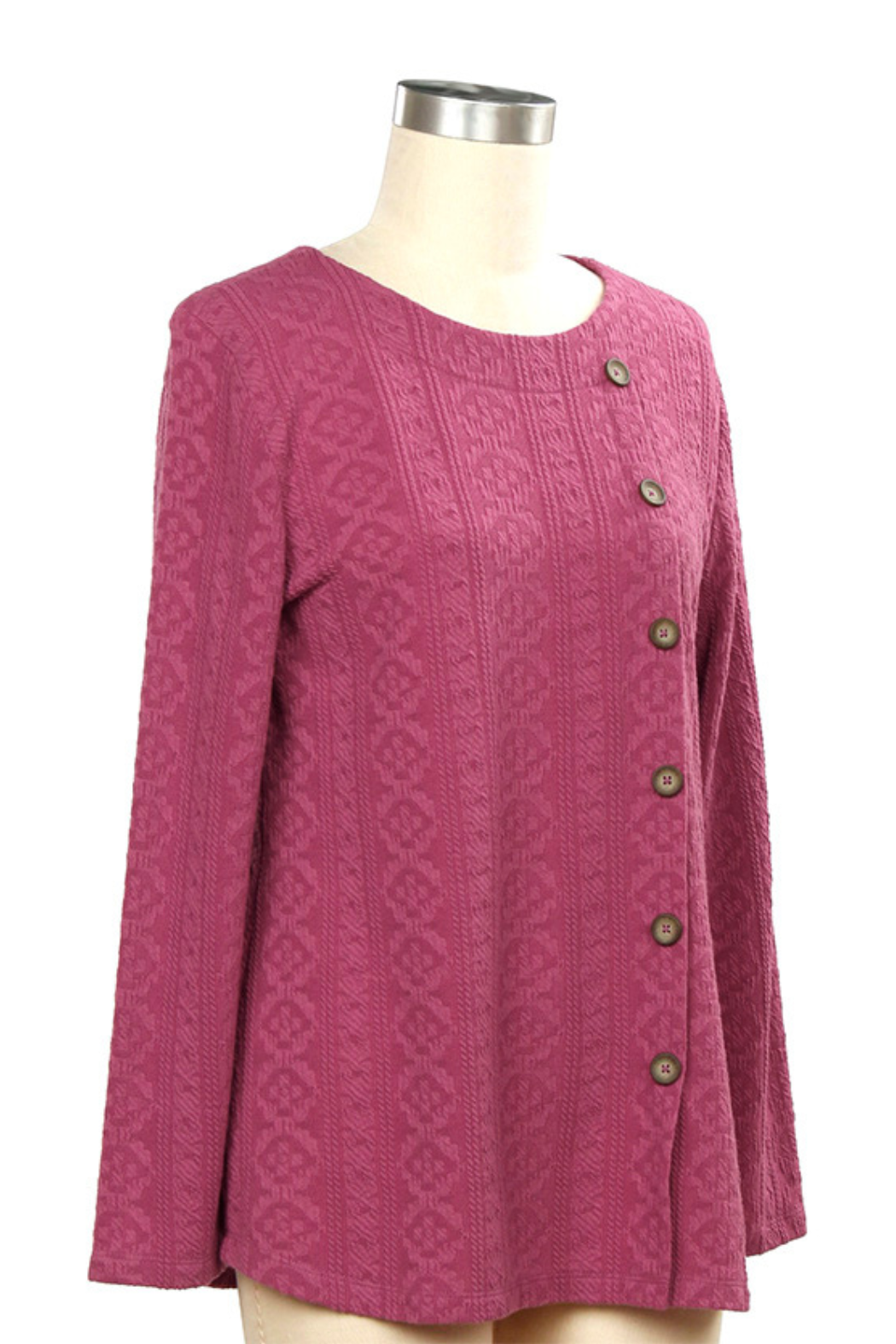 Buying Time Jacquard Knit  Top