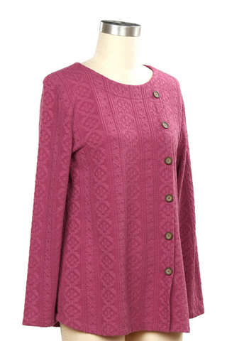 Buying Time Jacquard Knit  Top