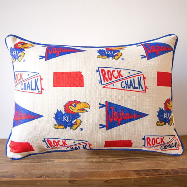 Kansas University Collegiate Cluster Pillow