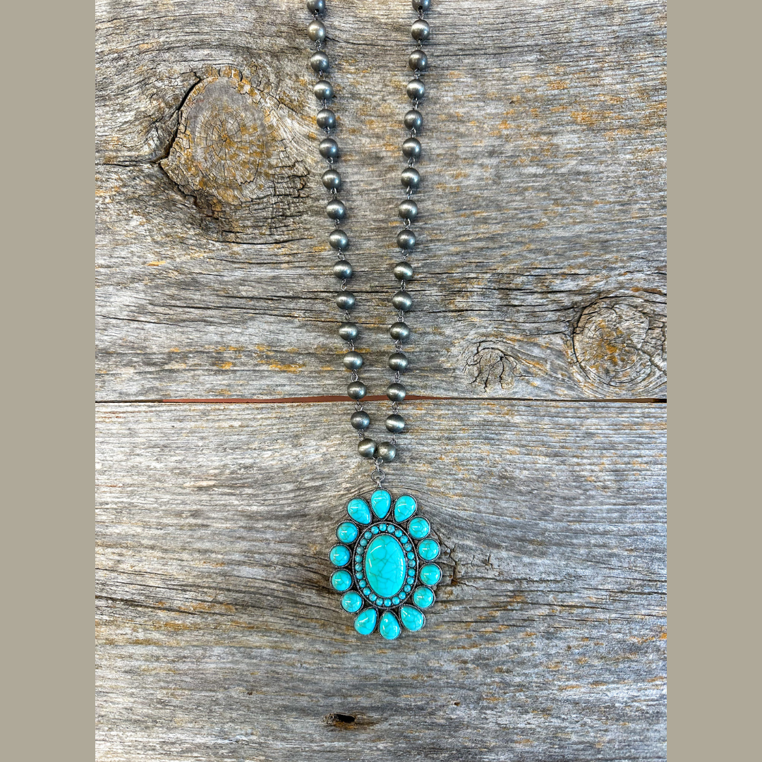 Long Oval Choncho Statement Necklace