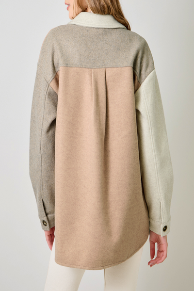 Hometown Color Blocked Shacket