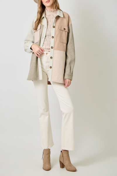 Hometown Color Blocked Shacket