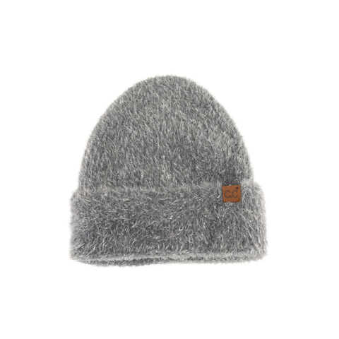 C.C Metallic Eyelash Cuff Beanie